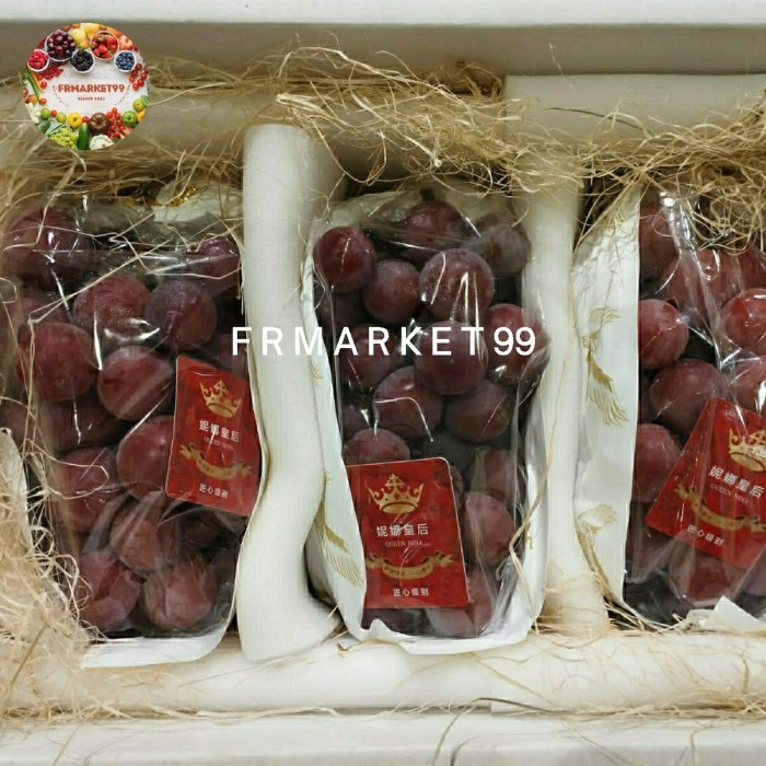 

Anggur Queen Nina Fresh Premium 3 Pack / Buah Anggur Queen Nina 1.6 Kg / Box