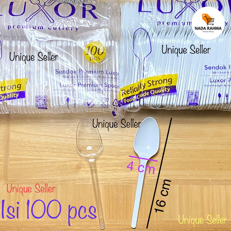 [Isi100] Sendok Makan Plastik Putih / Sendok Makan Plastik Putih Susu ISI 100 PCS Best Seller