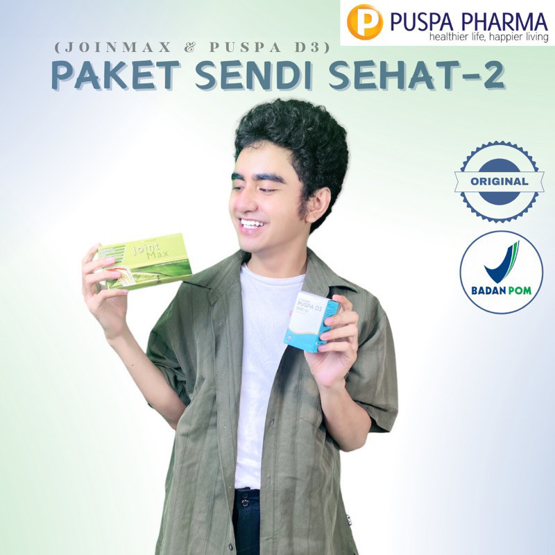 Paket Sendi Sehat 2 - Jointmax (Glucosamine, Chondroitin, MSM) 1 Box + Puspa D3 1000 iu 1 Btl