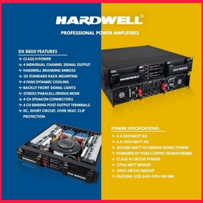 AGEN Ampli power Hard Well dx 8800 dx8800 original