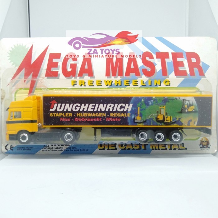 PTS99 Diecast MAN F2000 Container Truck Kuning by Mega Master Schuco 1:87