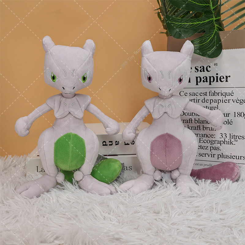 Pokemon Plush Mewtwo Toys Anime Shiny Mewtwo Green Standing Stuffed Animal Plushie Collection Dolls 