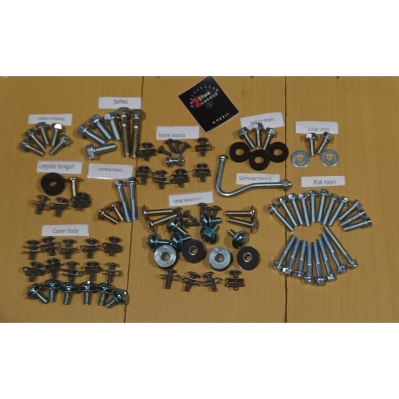 COD Baut Suzuki Satria Hiu Satria Lumba Full Set /Baut body satria 2 tak/ Baut Satria Hiu LSCM Satri