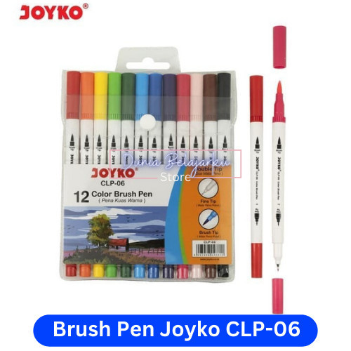 

BEST QUALITY~[Limited Stock] Brush Pen Joyko CLP-06 isi 12 warna Dual Pen / Pena Kuas