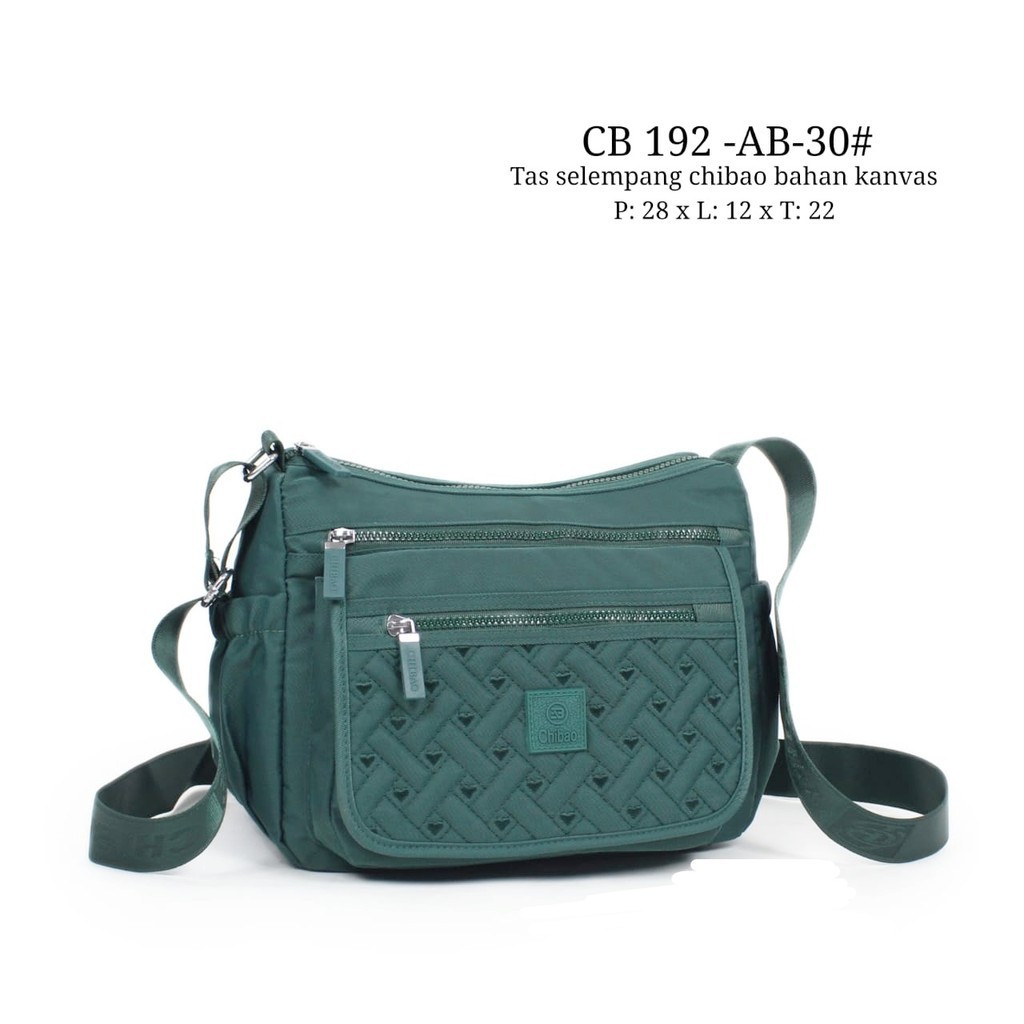 Chibao 192 Tas wanita import selempang slingbag bordir jahit asli