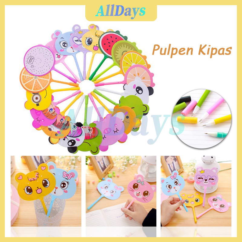 

Pena Pulpen Gel Kipas / Pena Kipas Animal & Buah / Pulpen Kipas Karakter Lucu Souvenir