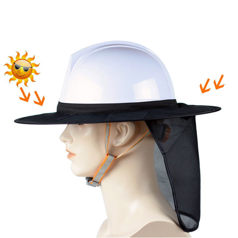 Summer Sun Shade Safety Hard Hat Neck Shield Helmet Reflective Stripe Sunshade Mesh Reflective Cap C