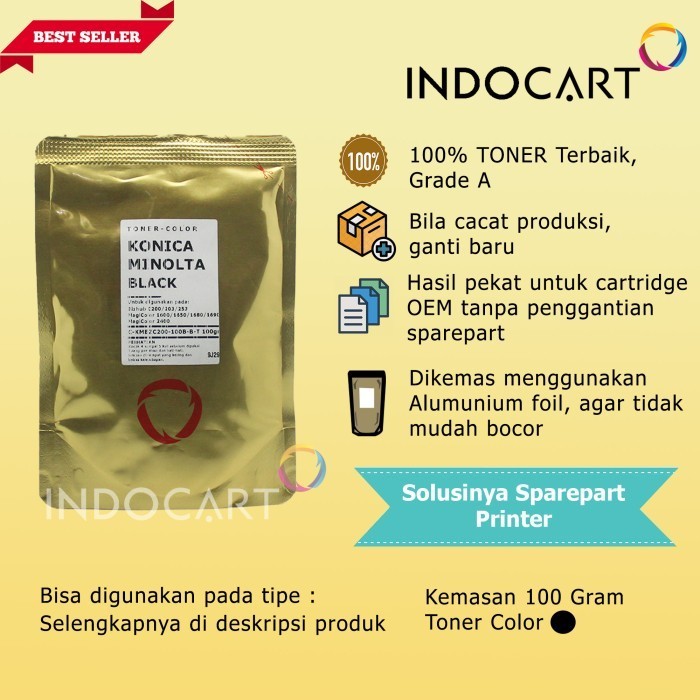 

Promo Terbaru Serbuk Toner Warna Jepang-TN216-Konica Minolta Bizhub C220-100gr - Hitam