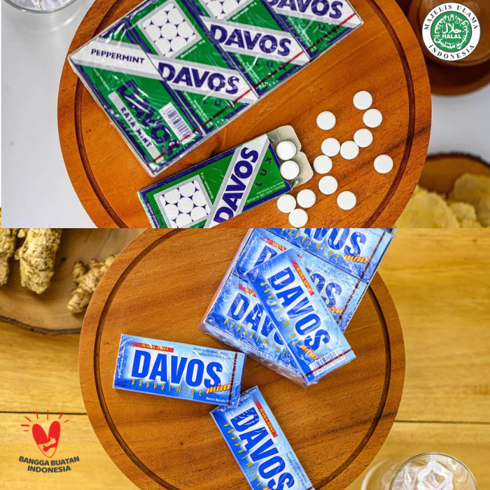 

Permen Davos Lux dan Mini Rasa Peppermint - Mint 1 Box isi 20 pcs