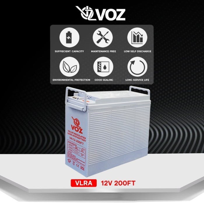 Voz Baterai VRLA 12V 200 Ah 12V 200Ah - Front Terminal | Baterai UPS