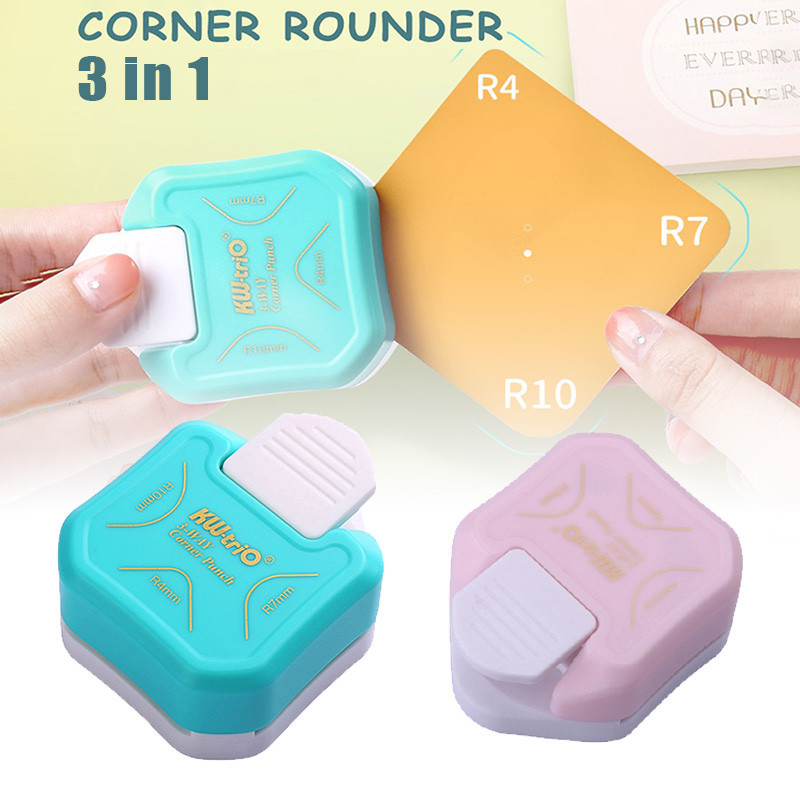 

Mini Paper Corner Trimmer R4/R7/R10mm 3 in1 Corner Rounder Punch DIY Paper Photo Envelope Cutter Card Scrapbooking Punch Making