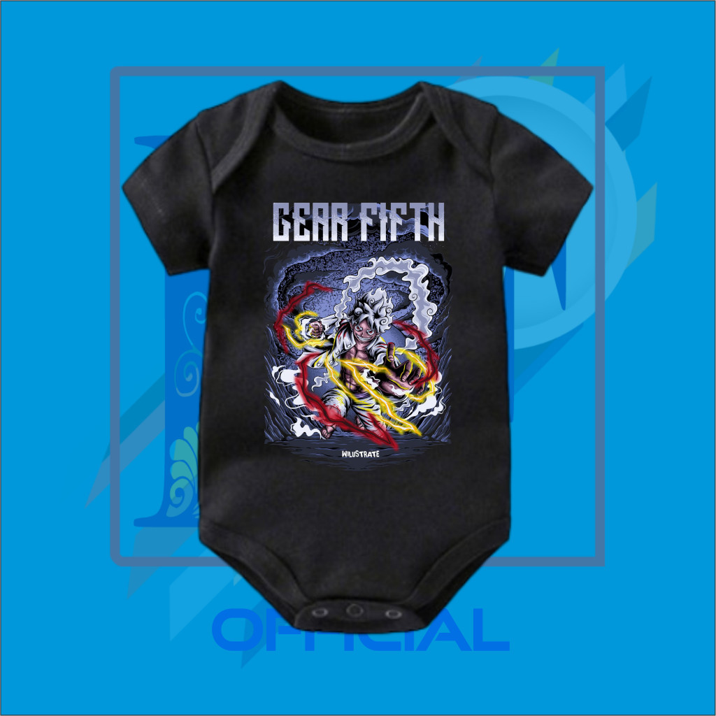 BABY JUMPER ANIME ONE PIECE LUFFY GEAR FIFTH | JUMPER BAYI ANIME ONE PIECE MANGA JAPAN KARTUN KAOS D