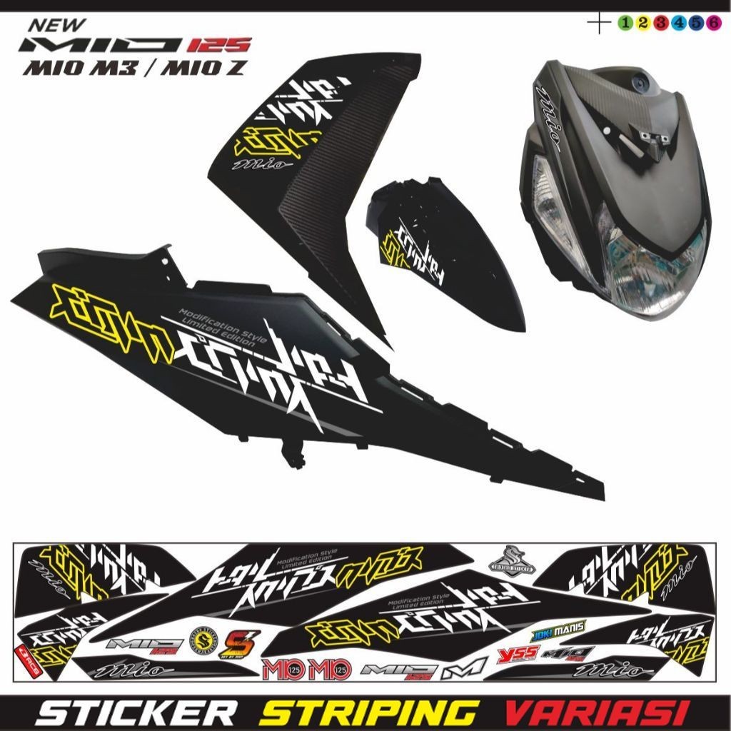 STRIPING STRIPING VARIASI MIO Z MIO M3 / STRIPING MIO 125 VARIASI STIKER MOTIF SIMPLE MIO M3 VARIASI