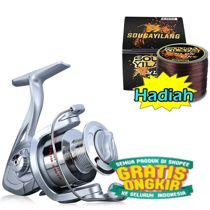 Sougayilang Reel Pancing Ultralight Hard Reel 6 BB 5.2:1 Gear Ratio Kecepatan Tinggi Joran Gulungan 