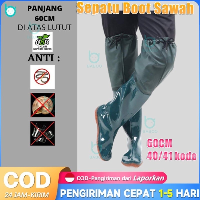 Sepatu sawah panjang / sepatu bots panjang pria sawah / sepatu but pria panjang / sepatu sawah / sep
