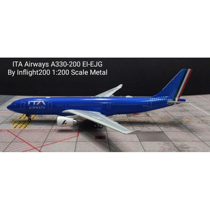 DIECAST PESAWAT TERBANG ITA Airways A330-200 EI-EJG By Inflight200 1:200 Skala Metal AIRCRAFT DIECAS