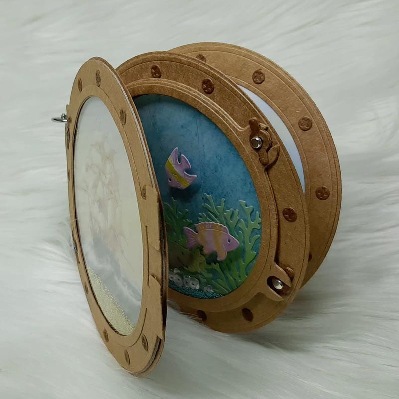 

Cutting Dies Porthole Shaker Planner Scrapbook Cardmaking DIY Paper Craft Metal Stencil Surprise Creation