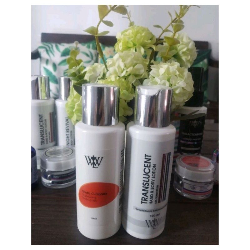 wlw whitening body lotion paket siang malam