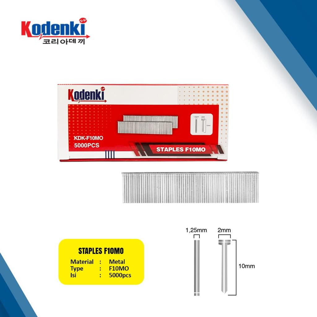 

Kodenki Isi Staples F10 Paku Tembak Nailer Gun Model Lurus