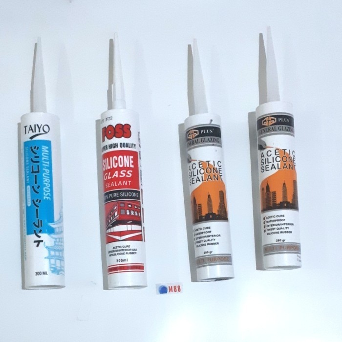 Lem Sealant Kaca Silicone Akuarium Aquarium - Putih Clear Hitam