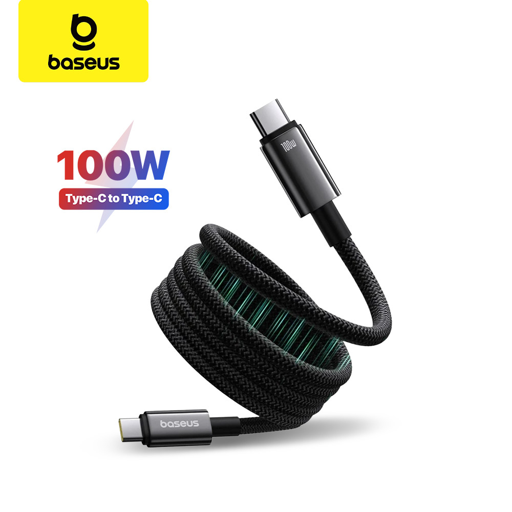 Baseus Tungsten Gold Magnetic Fast Charging Kabel Data Type-C to Type-C PD 100W