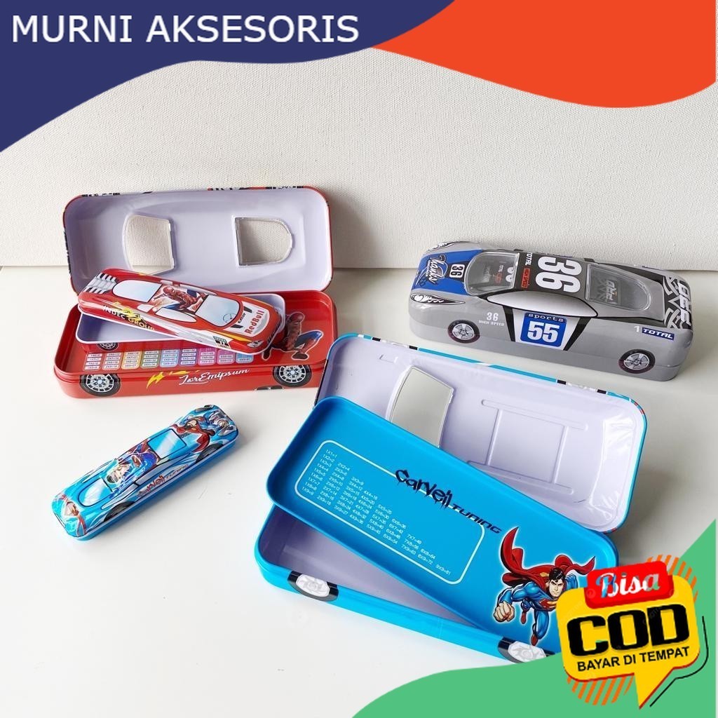 

Free Bubblewrap. Kotak Pensil Kaleng Mobil Bonus Anakan Mobil / Tempat Pensil Mobil / Pencil Case Fancy