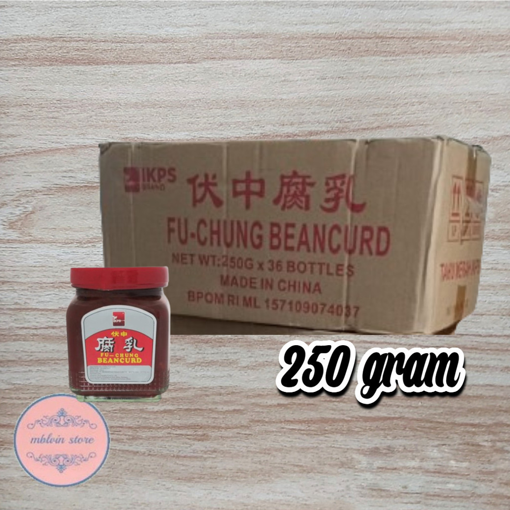 

Fu chung beancurd IKPS tahu merah 250 gram 1 dus isi 36 botol