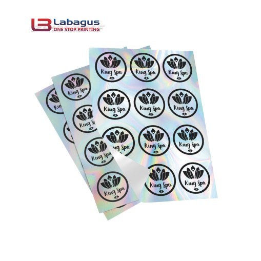 

LABAGUSPRINTING - Cetak Sticker Hologram / Stiker Rainbow / Lebel Pelangi Custom A3+