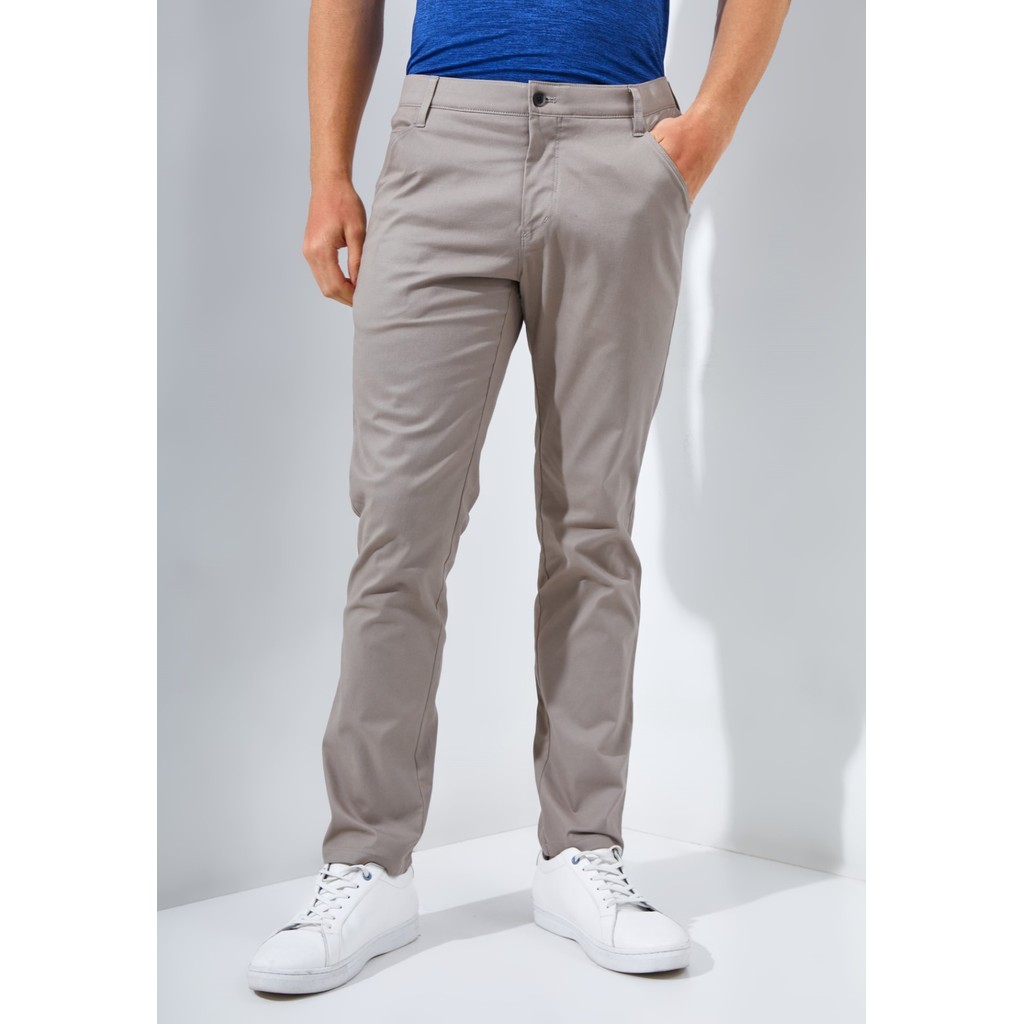 Jack Nicklaus Cougar Celana Panjang Pria Slim Fit Camel