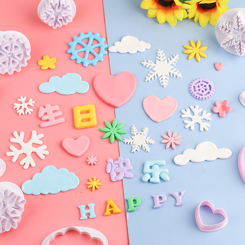 

Polymer Clay Cutter Cloud Shape Heart Star Shape Cutting Mold DIY Pottery Sculpture Geometric Figure Embossing Modeling Tools