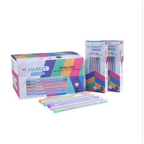 

NAT - 12 PCS PULPEN GEL SQUEEZY / PENA GEL SQUEEZY 0.5 MM