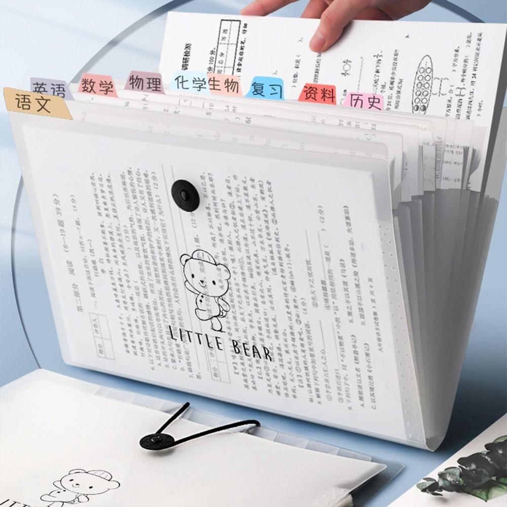 

File Folder A4 Document Bag School Office Supplies Large Capacity Multi-Layer Expanding Folder