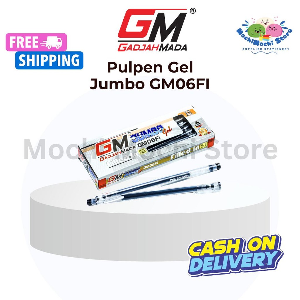 

Pulpen Gel Jumbo GM06FI | Gel Pen 0.5mm | Pulpen Tinta Hitam | Bolpen Gel | Ujung Pena Lancip