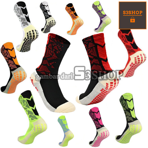 Kaos Kaki Anti Slip Fox Motif Corak Rame Kaos Kaki Sepak Bola Futsal Badminton Anti Licin