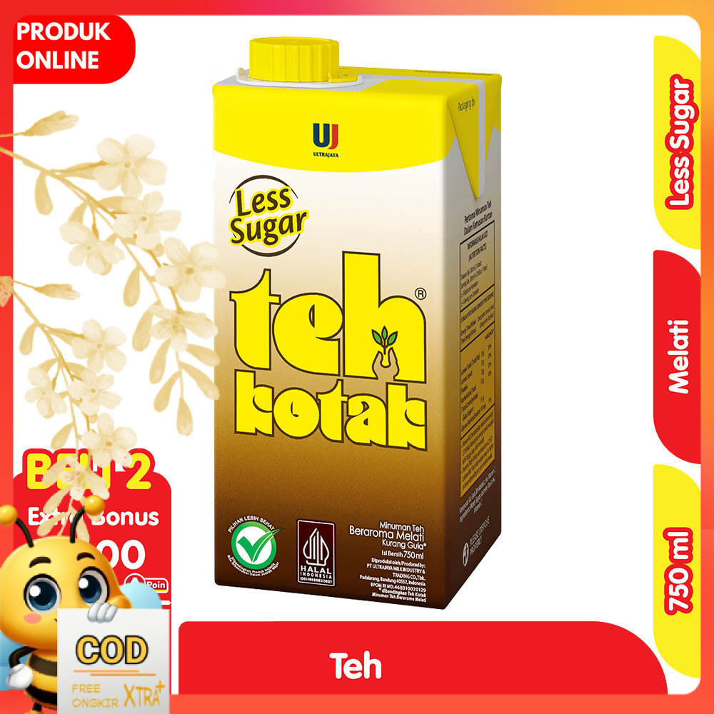 

Ultra Teh Kotak Melati Rendah Gula 750 ml