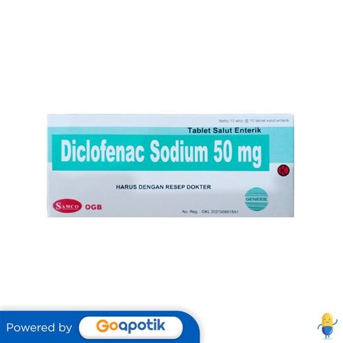 Diclofenac Sodium Samco 50 Mg Box 100 Tablet