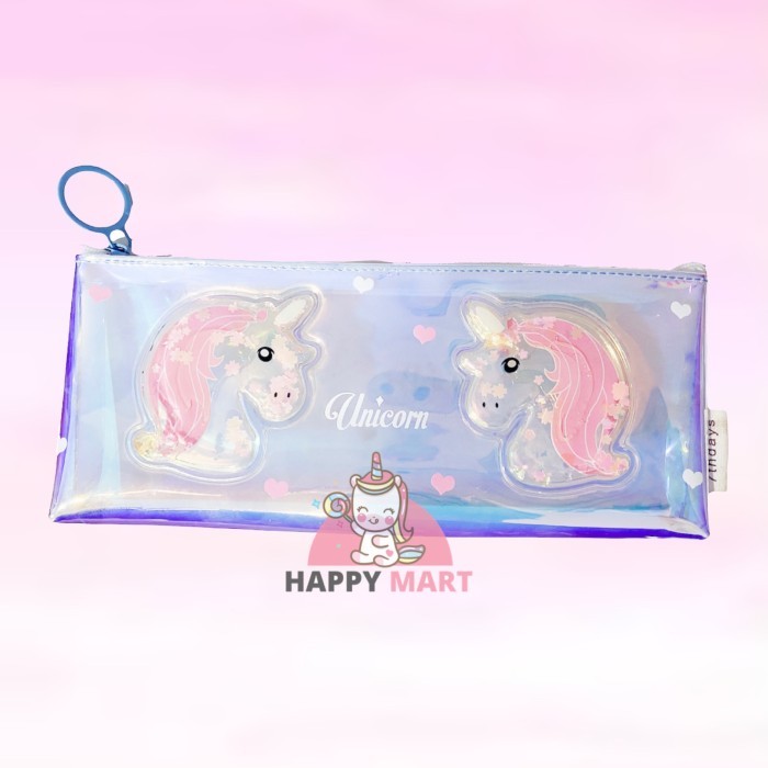 

Kotak pensil monocrome unicorn gliter head