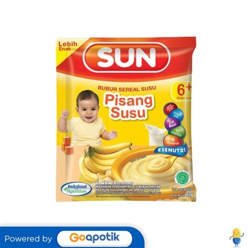 

Sun Bubur Sereal 6+ Rasa Pisang Susu 20 Gram Sachet