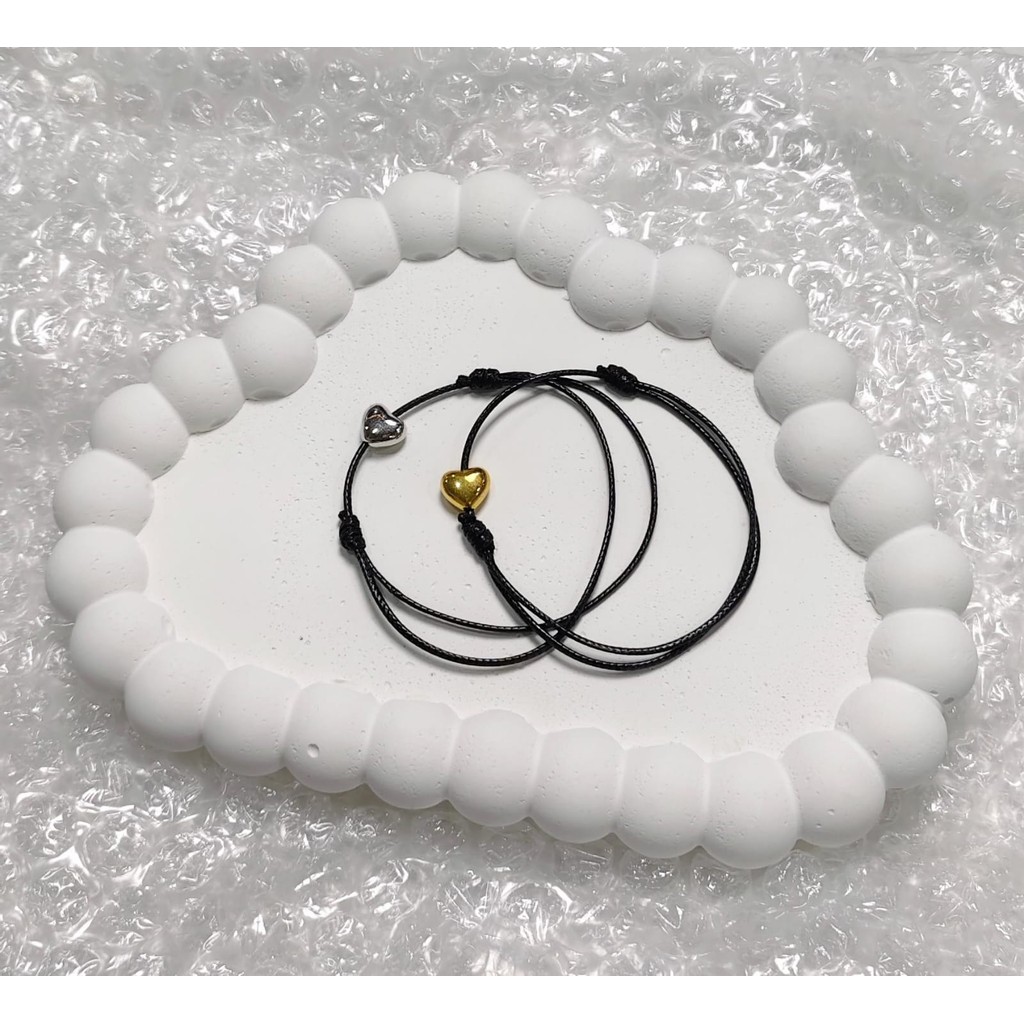 Gelang Love Hati Gelang Tali Hitam Simple