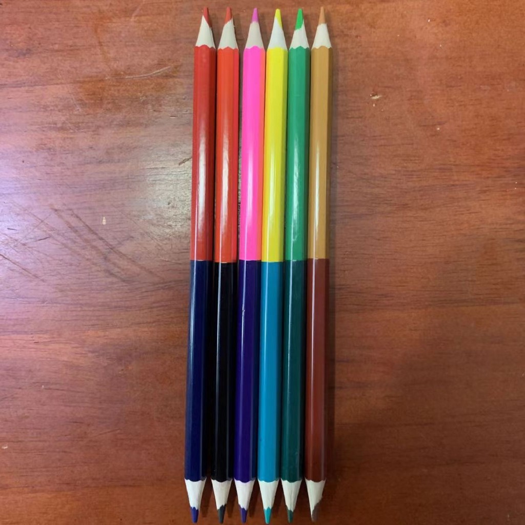 

6 Pcs Colored Pencils Sketch for DrawingPainting Colour Books Adults Lead Two-colorBeginner Wood Multicolor Office
