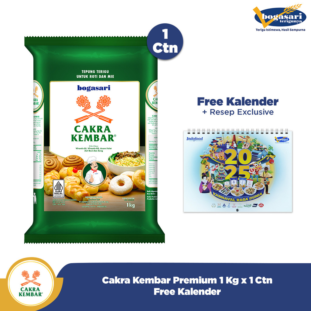 

CTN - Cakra Kembar Premium 1 Kg + Kalender Dinding 2025