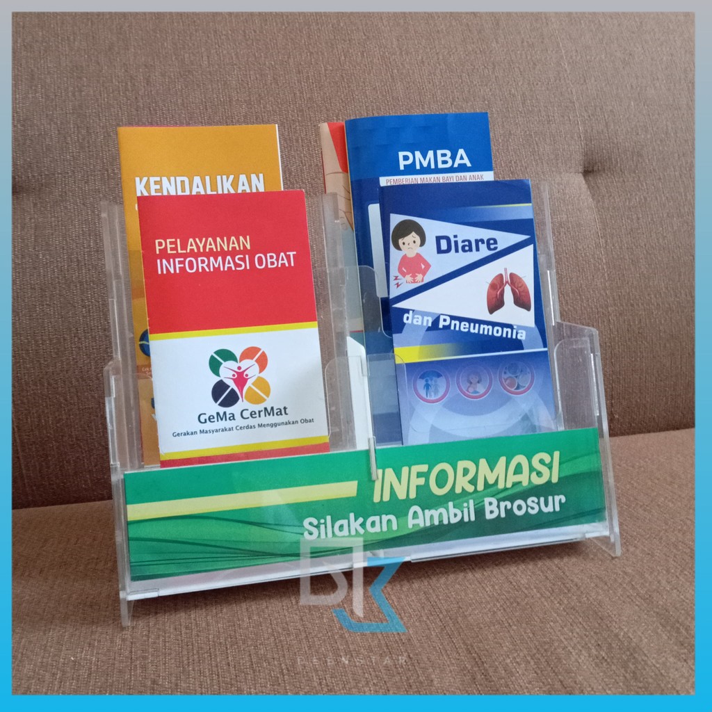 Akrilik Tempat Leaflet,  Kotak Leaflet, Tempat Brosur, Kotak Brosur