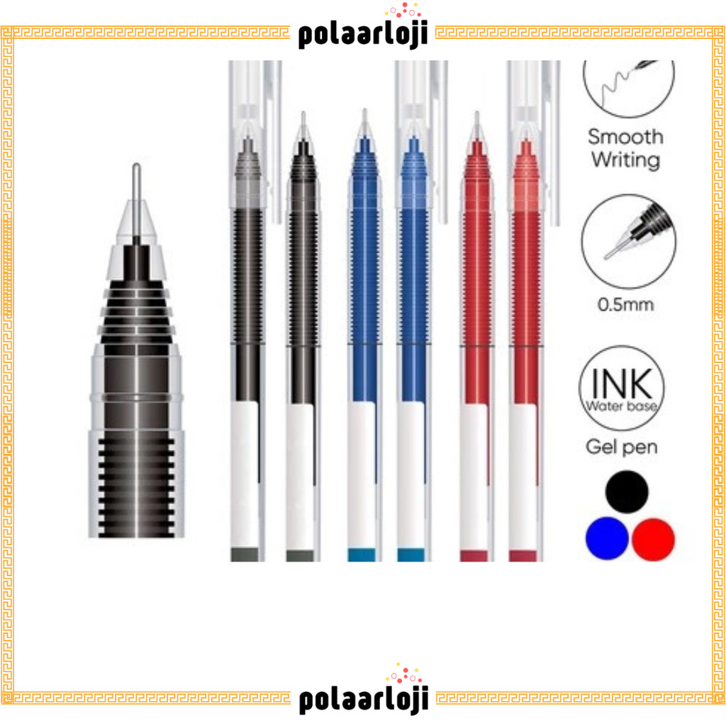 

PAJ Roller Pen Gel 0.5mm Penca Cair Cepat Kering Biru Hitam Merah SS292