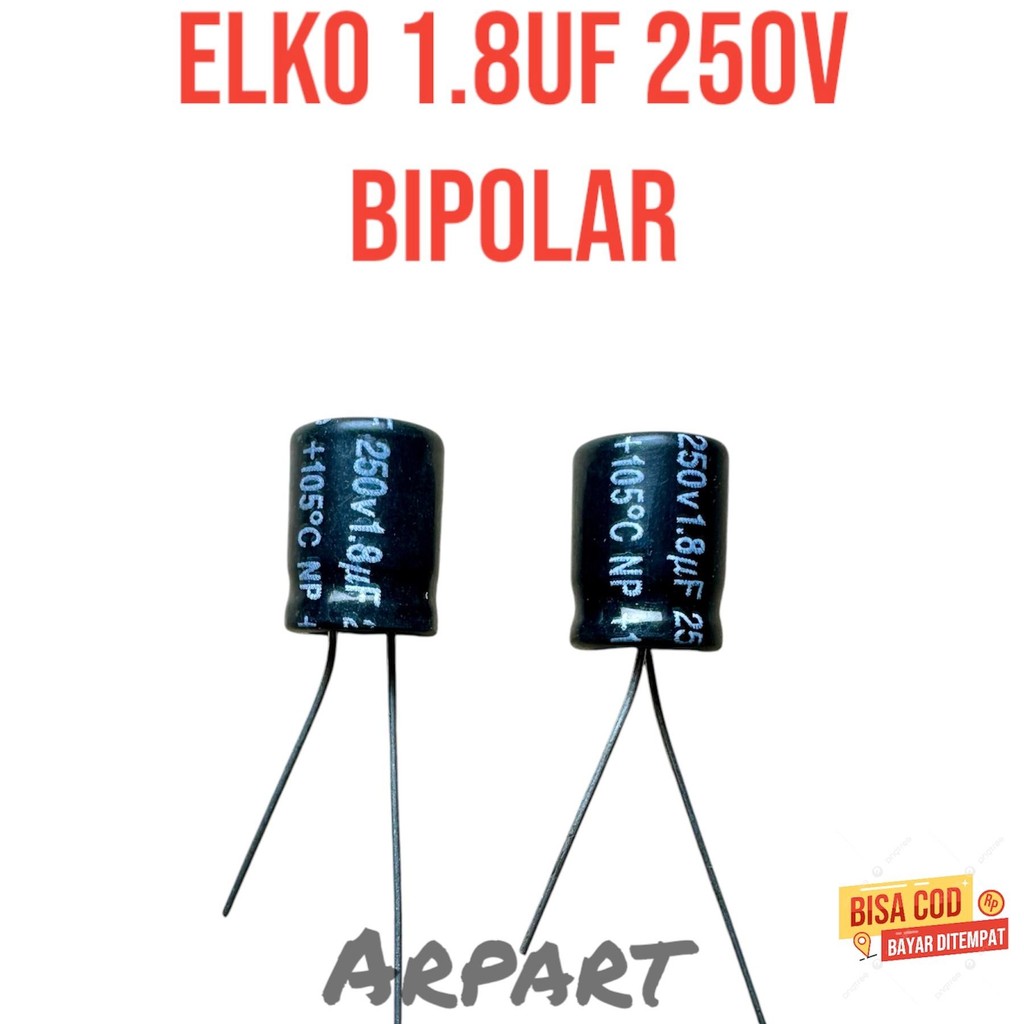 elko BIPOLAR  1.8uf 250volt KOREA