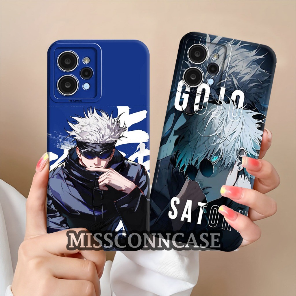 Casing Hp Redmi 12 12C 9C 9A 10A 10C Poco C40 9T 8 9 10 4G Redmi 10 5G Motif Anime Keren Gojo - Casi