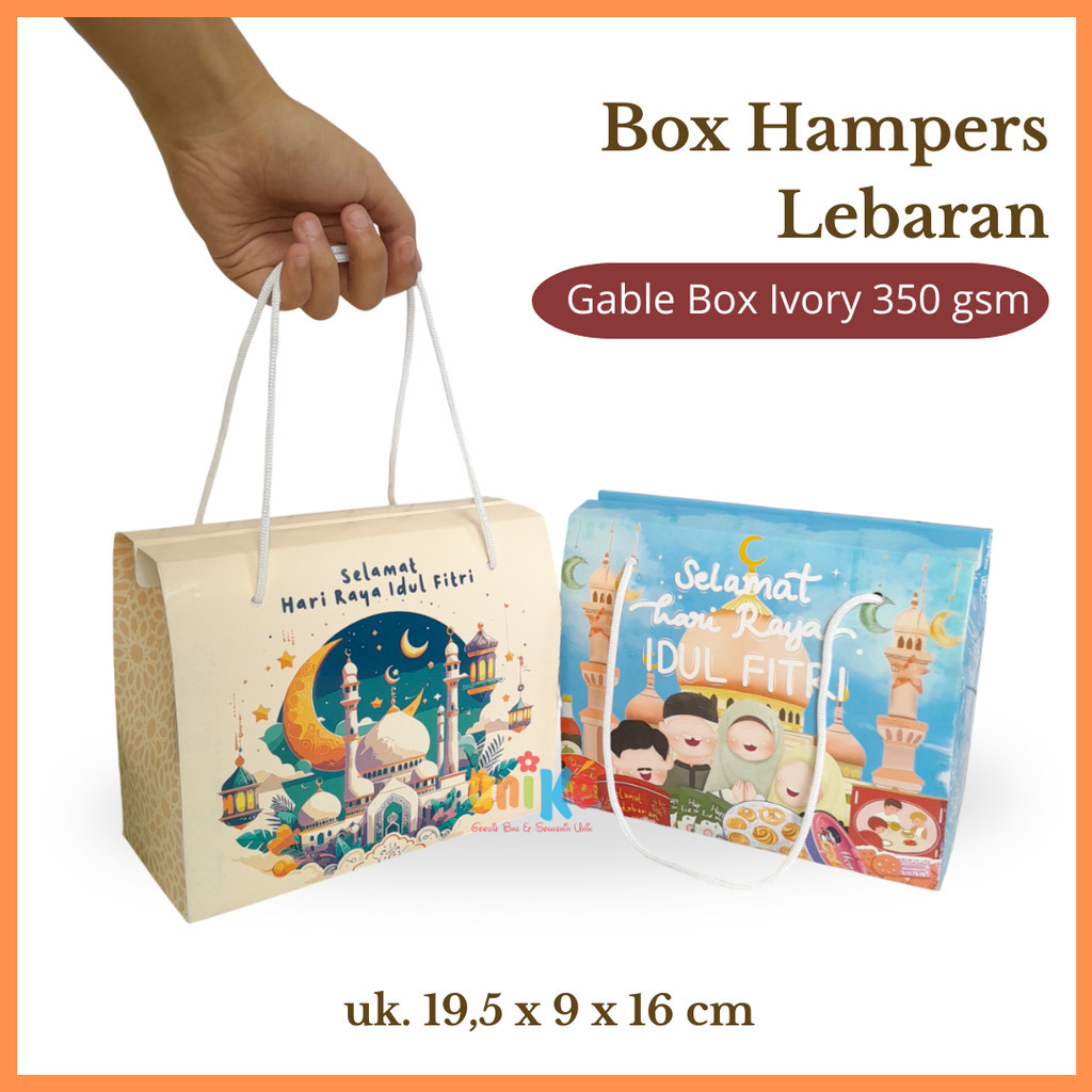 

Gable Box Hampers Lebaran 19,5x9x16 / Kotak Box Toples Idul Fitri Souvenir Eid Mubarok Gift GROSIR