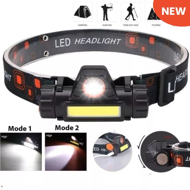 Senter Kepala LED Dengan Baterai Tahan lama- LED Head
