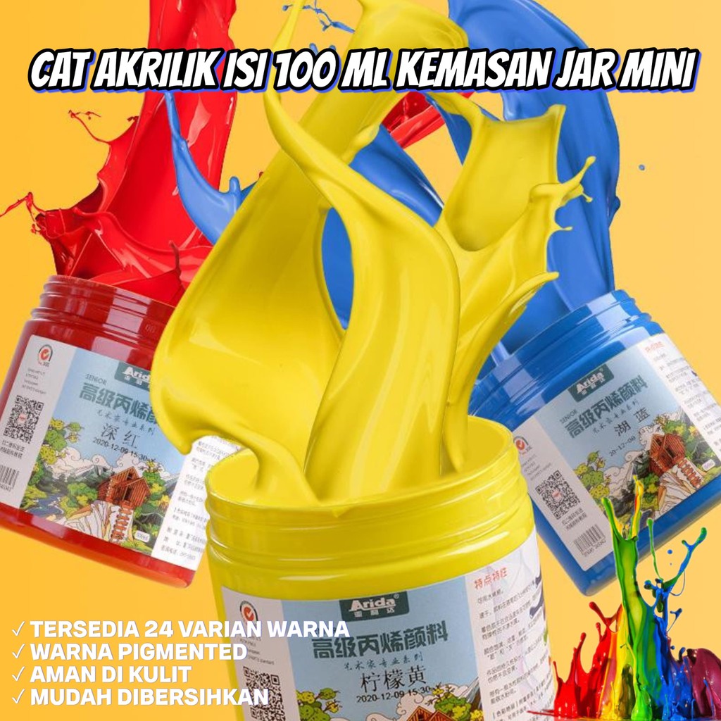 

VIRAL! CAT AKRILIK 100 ML NON TOXIC / ACRYLIC PAINT COLOR / CAT LUKIS ISI 100 ML HARGA SATUAN