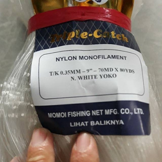 JARING IKAN TUNA 9 INCHI 0.35 MOMOI 70/80 YOKO JARING KUALITAS PREMIUM MOMOI'S ORI