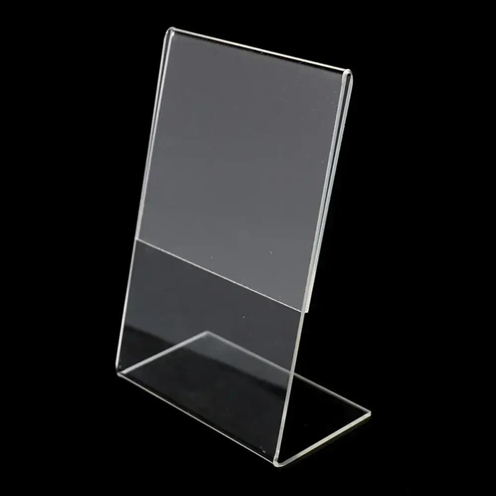 

1PC A6 Clear Acrylic Display Stand Desk Picture Photo Frames Display Business Card Stand Table Sign Holder Display Stand 10x15cm